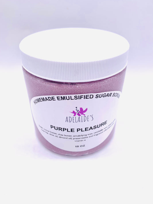 Emulsified Purple Pleasure Sugar Scrubs